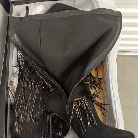 INC International Concepts Women’s Fringe Ankle Boots Boho Western - Picture 6 of 8